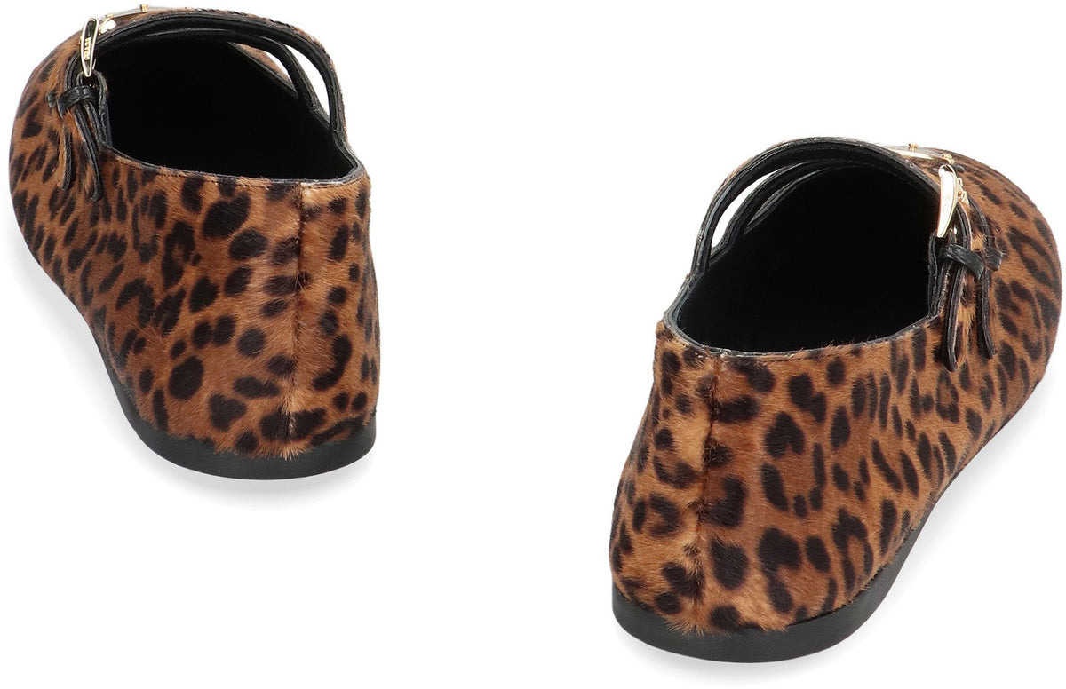 PRADA Printed Leather Ballerinas