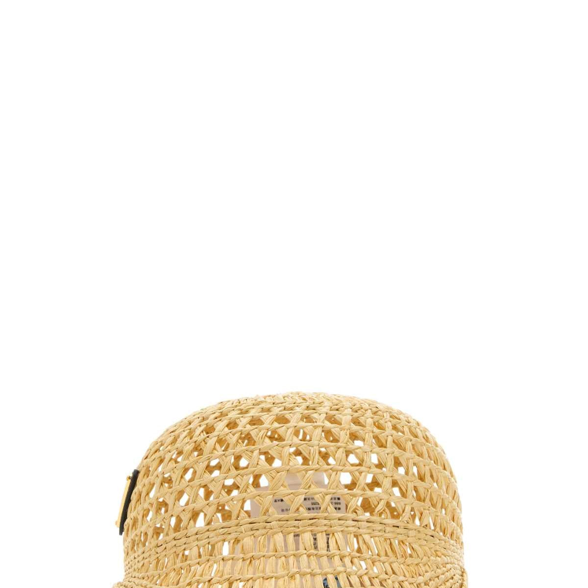 PRADA Raffia Hat for Women - SS25 Collection