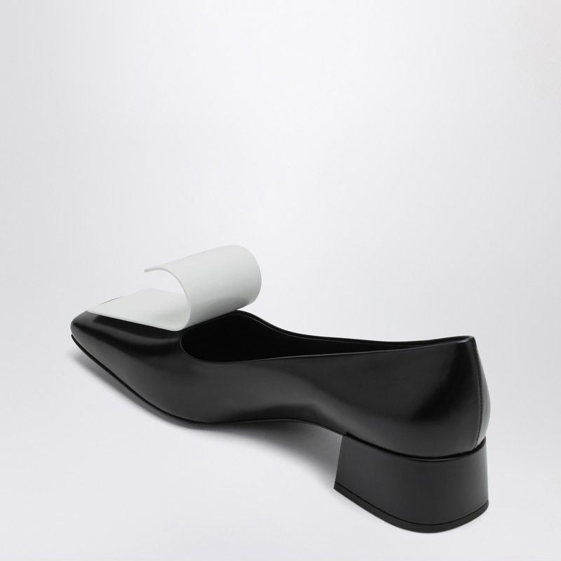 PRADA Leather DéCOLLETé Pumps for Women - Low Block Heel