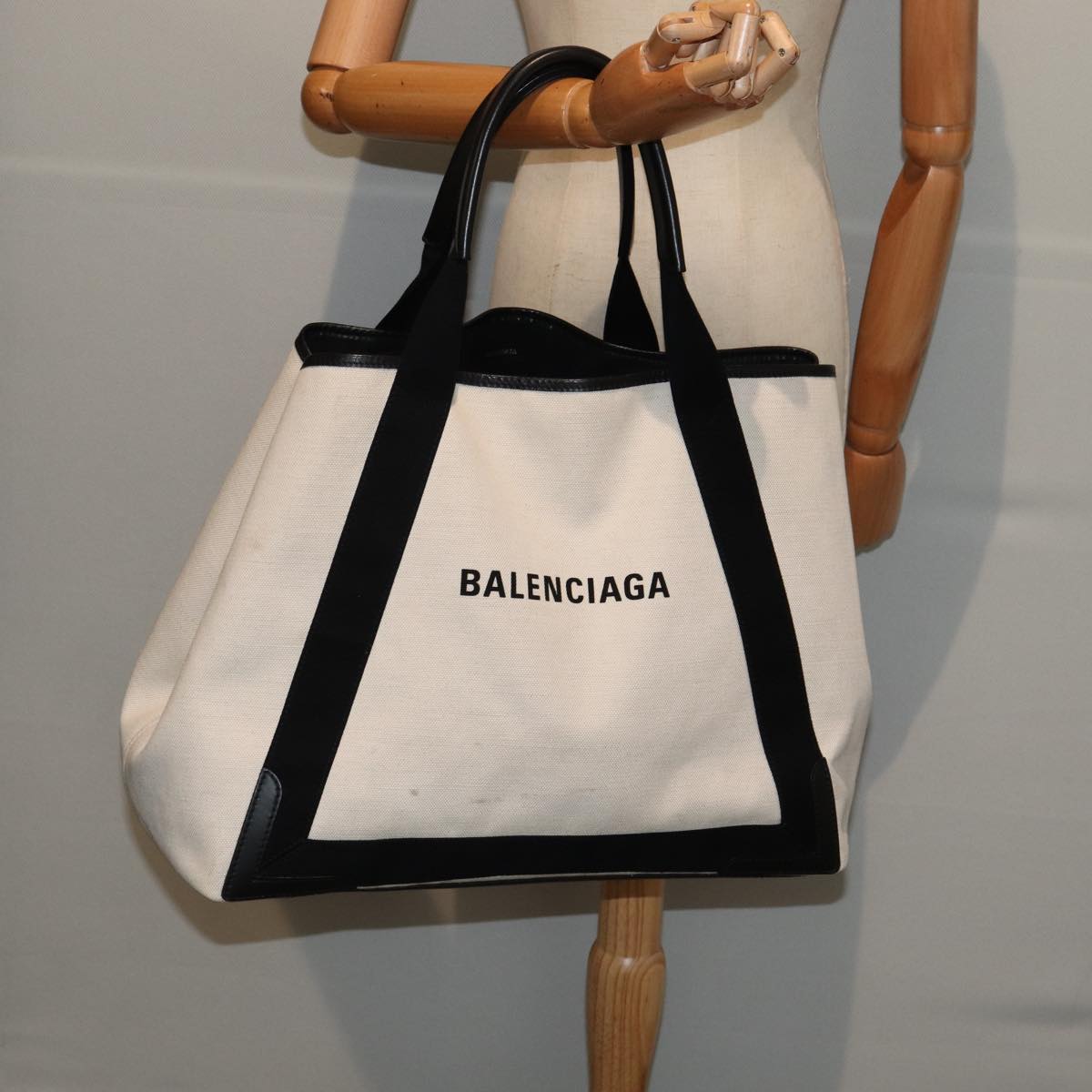 balenciaga Navy Cabas Tote