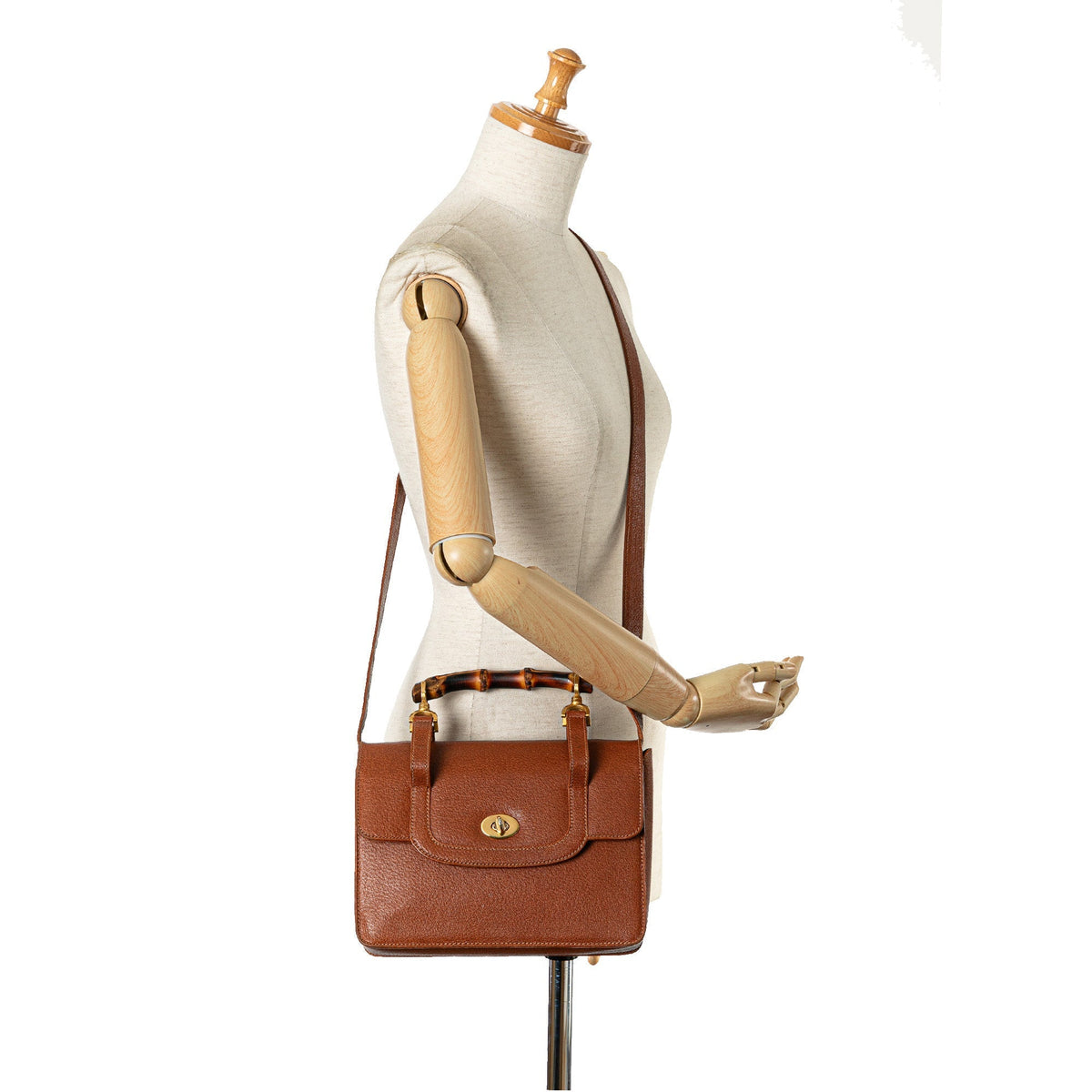 GUCCI Bamboo Leather Satchel