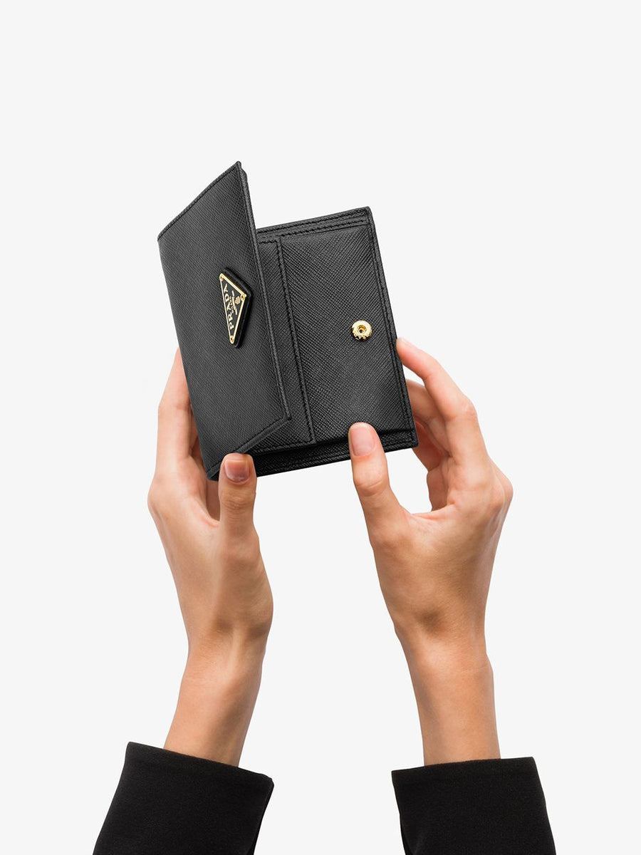 PRADA Mini Saffiano Leather Wallet