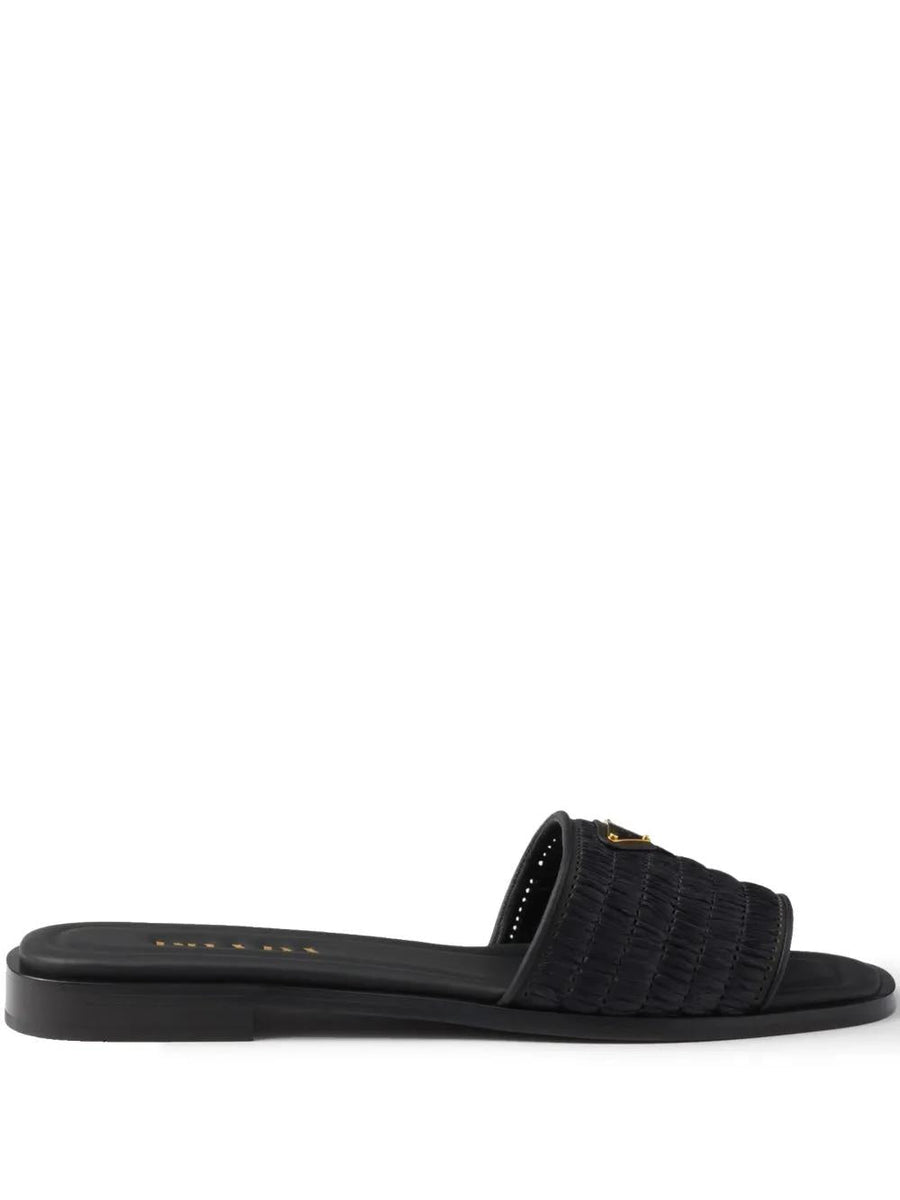 PRADA Elegant Women's Calf Leather Sandals