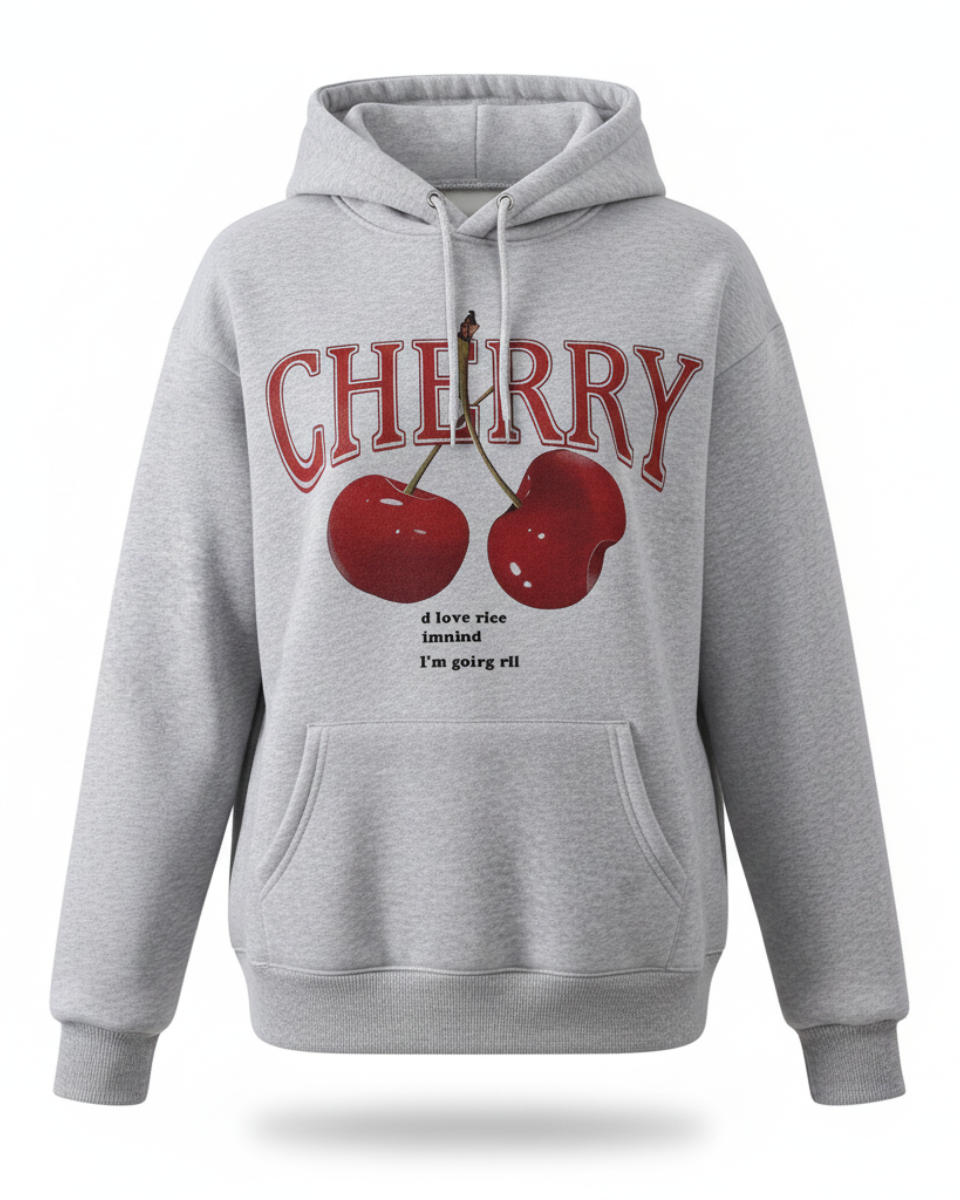 Megan | Printed Cherry Hoodie