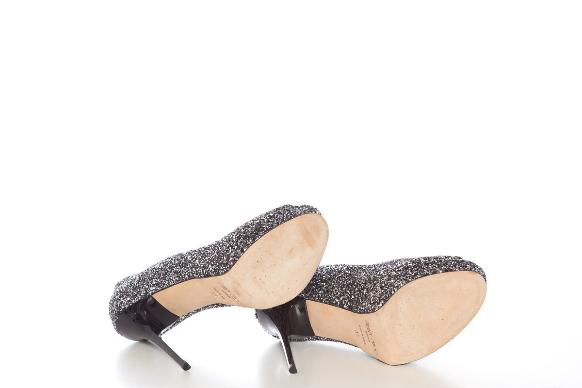 Jimmy Choo Black and Silver Pumps SZ 37
