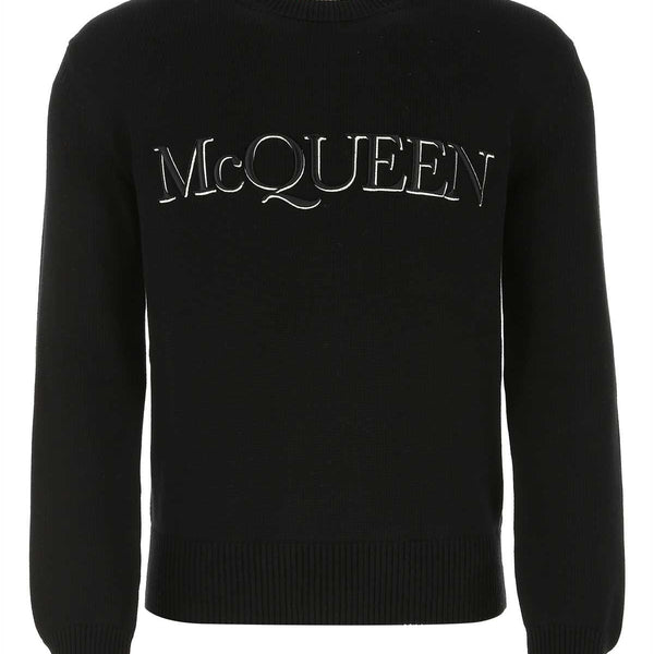Alexander Mcqueen Men Black Cotton Sweater
