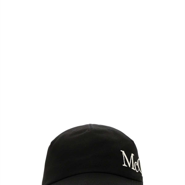 Alexander Mcqueen Men Black Gabardine Baseball Cap