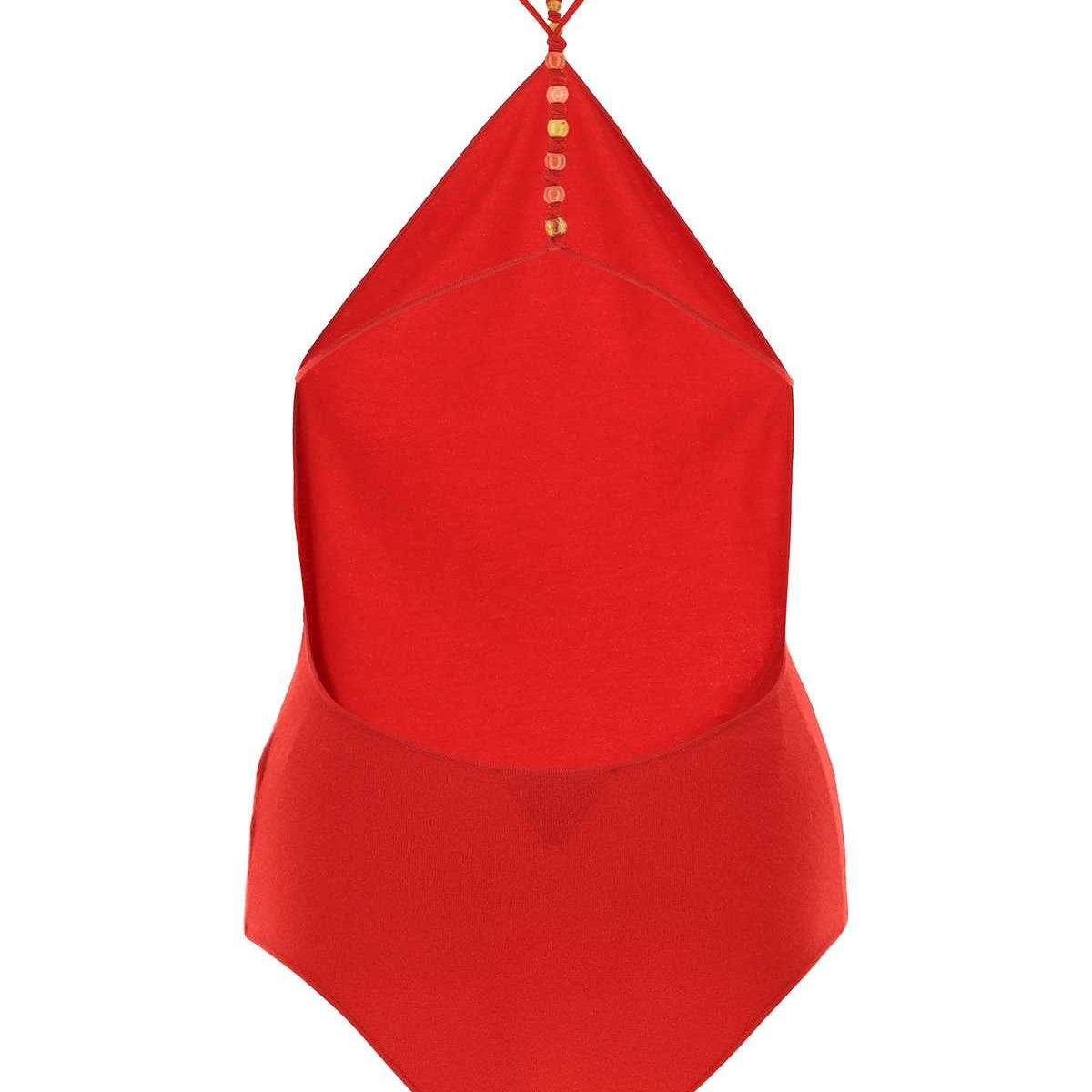 Bottega Veneta Women Red Stretch Cashmere Blend Bodysuit