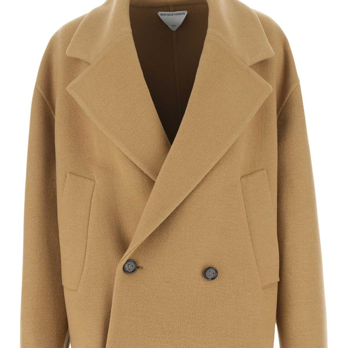 Bottega Veneta Women Camel Cashmere Coat