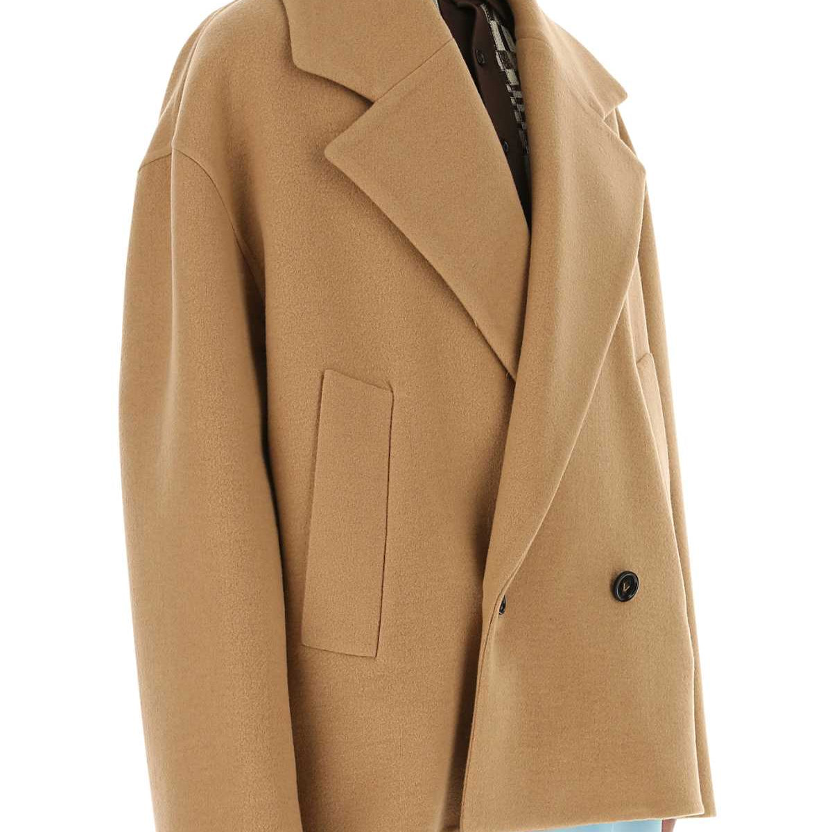 Bottega Veneta Women Camel Cashmere Coat