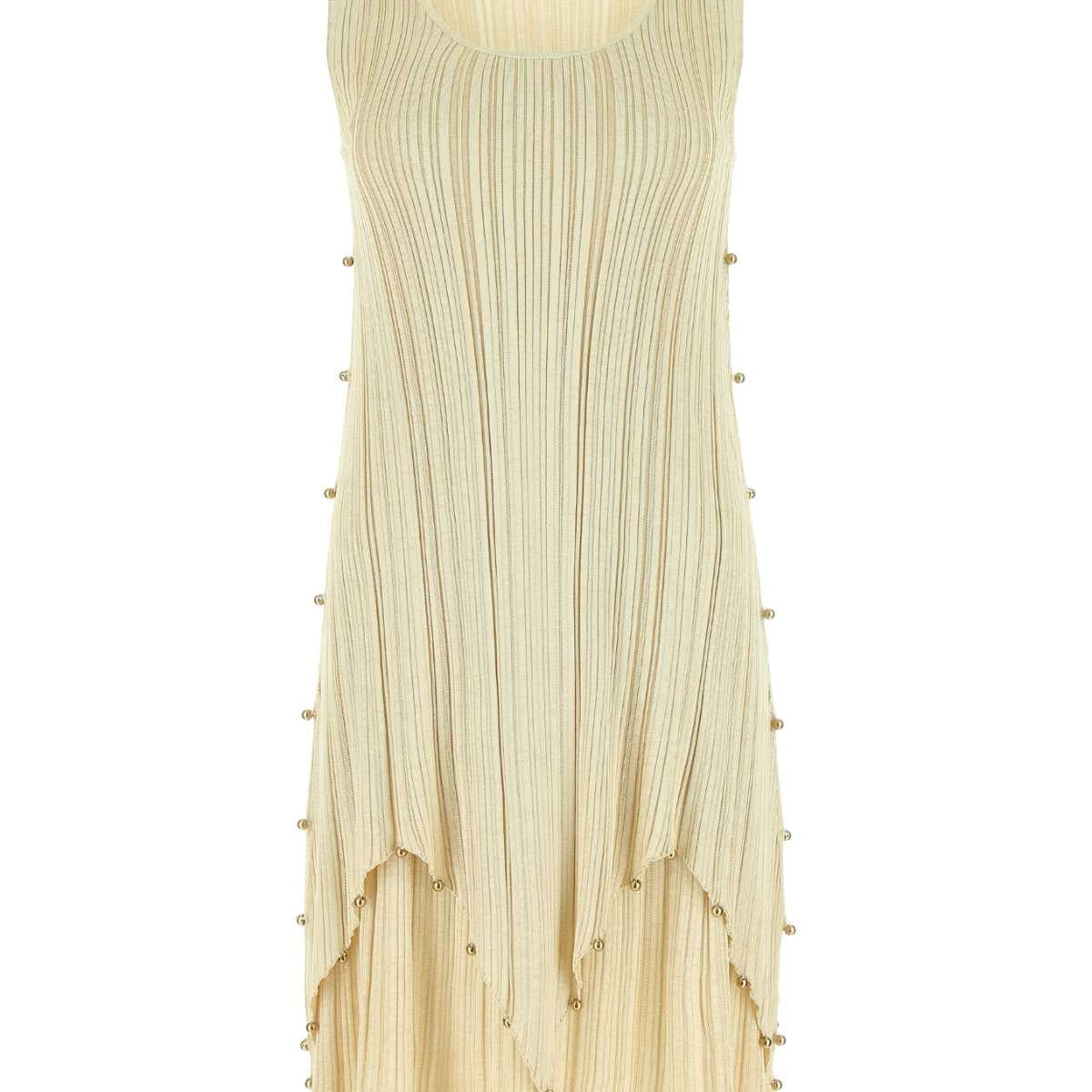 Bottega Veneta Women Gold Polyester Blend Dress