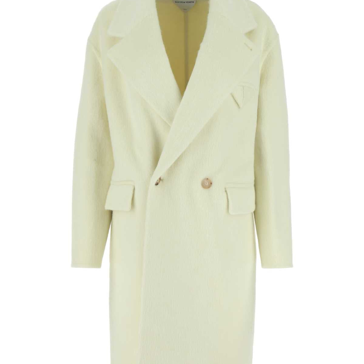 Bottega Veneta Women Ivory Wool Blend Coat