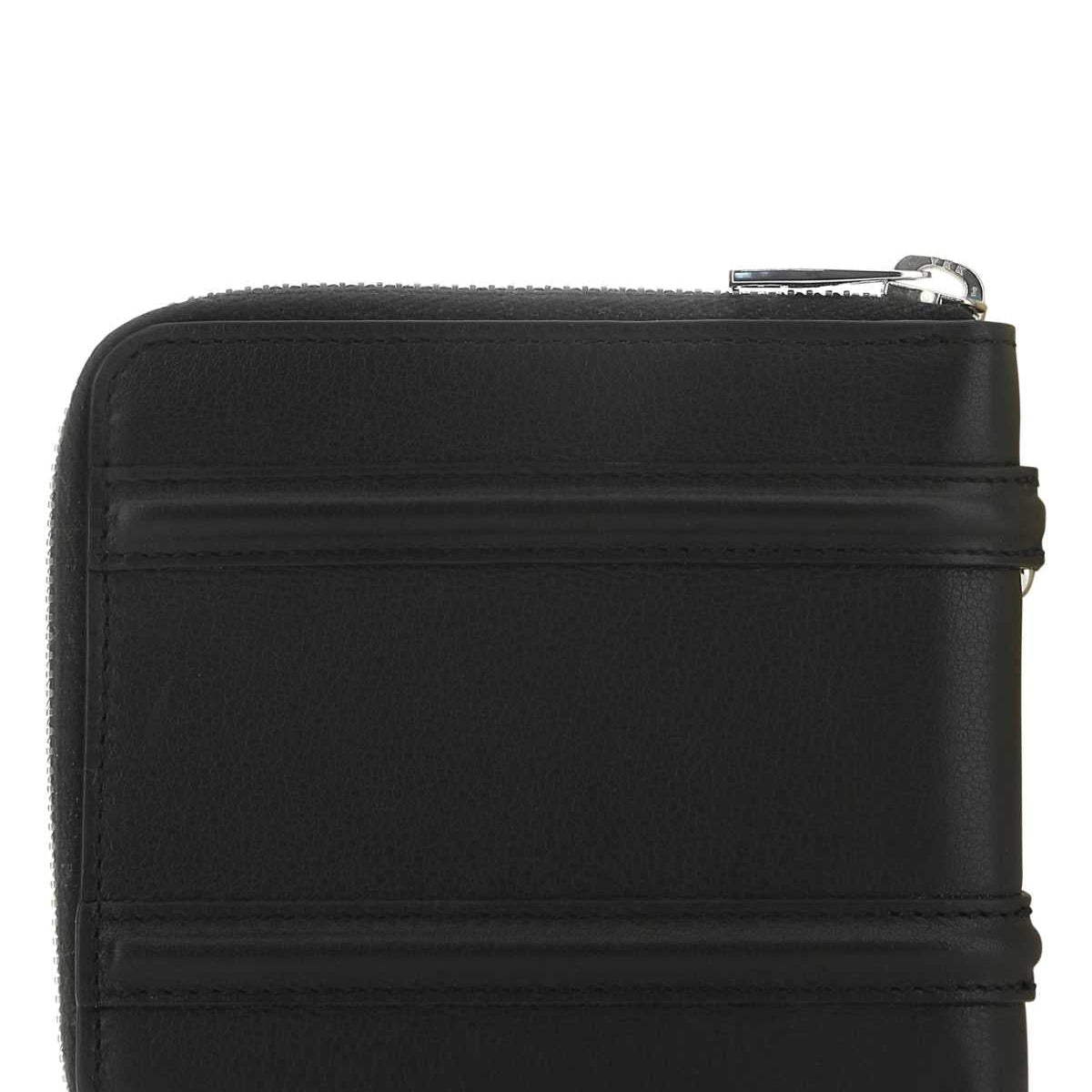 Alexander Mcqueen Men Black Leather Wallet