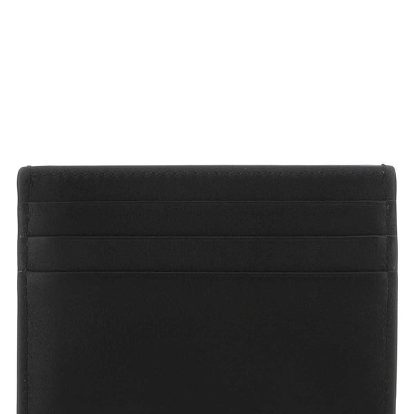 Alexander Mcqueen Men Black Leather Card Holder