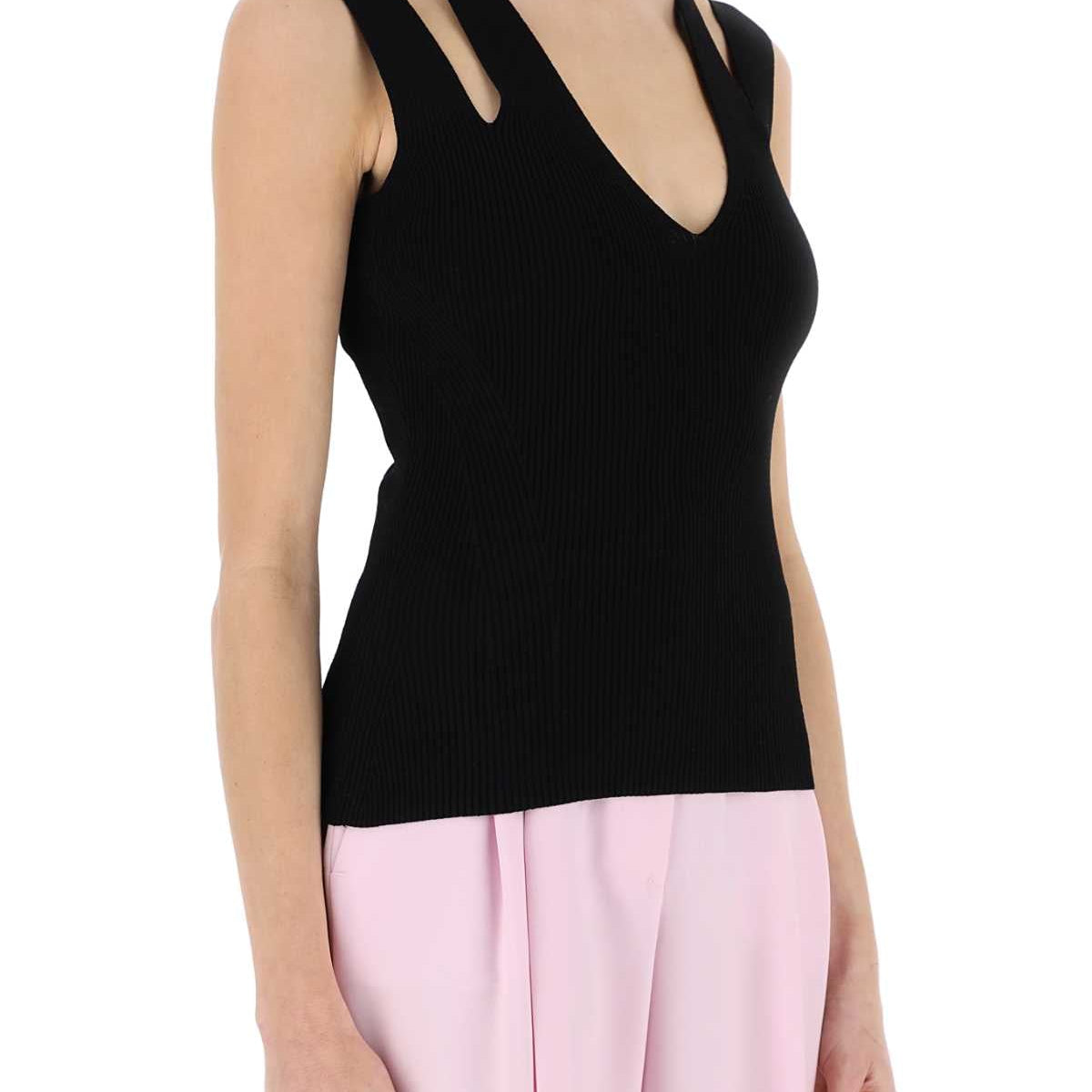 Alexander Mcqueen Women Black Viscose Blend Top