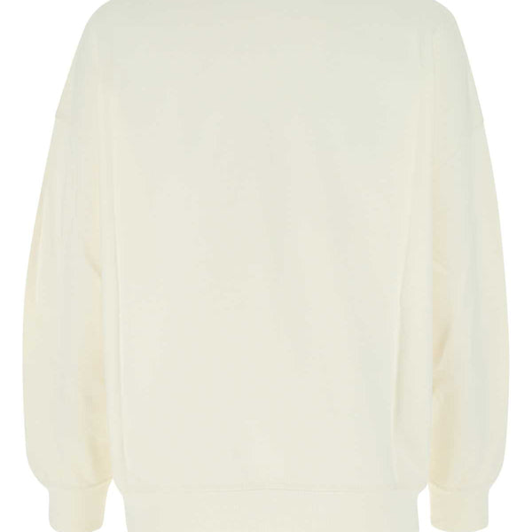 Alexander Mcqueen Women Ivory Cotton Oversize Sweatshirt