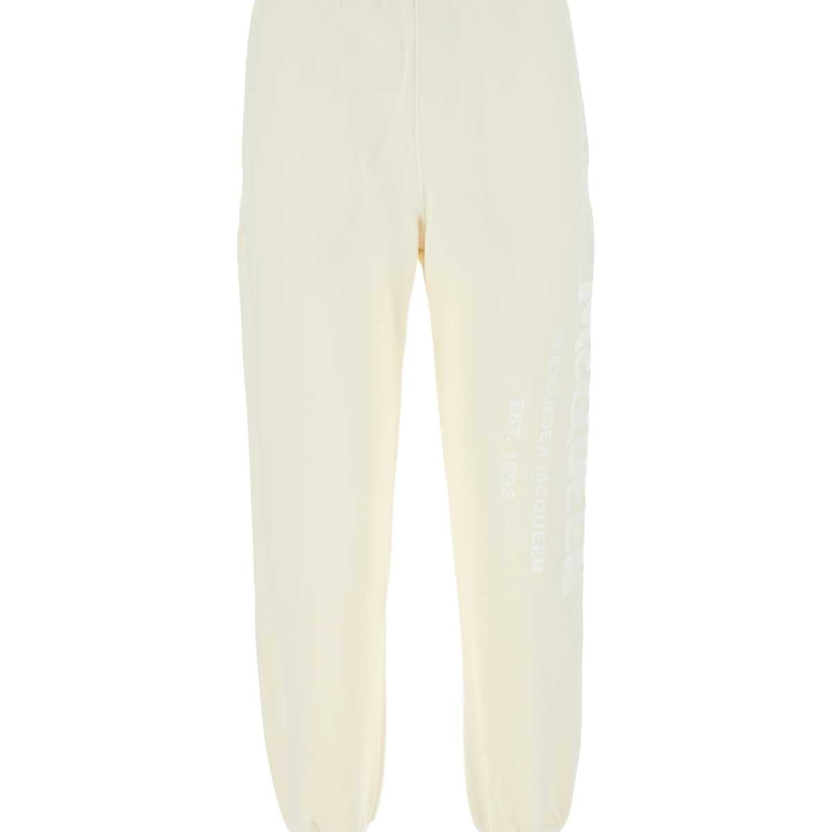 Alexander Mcqueen Women Ivory Cotton Joggers