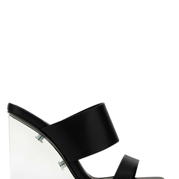 Alexander Mcqueen Women Black Leather Shard Mules