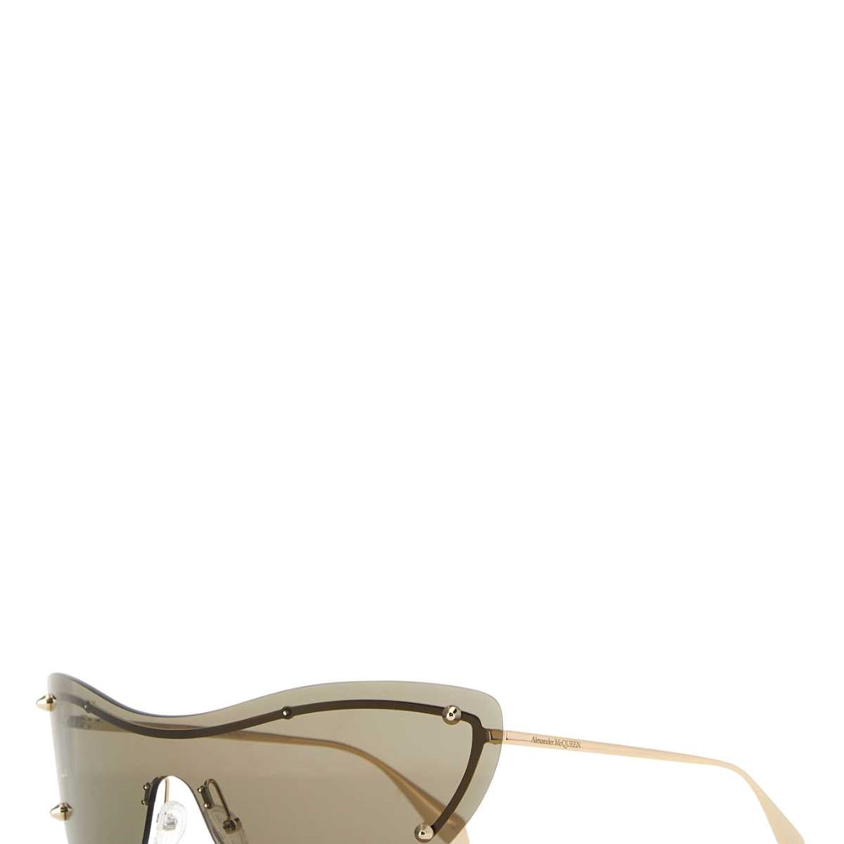 Alexander Mcqueen Women Gold Metal Spike Studs Sunglasses