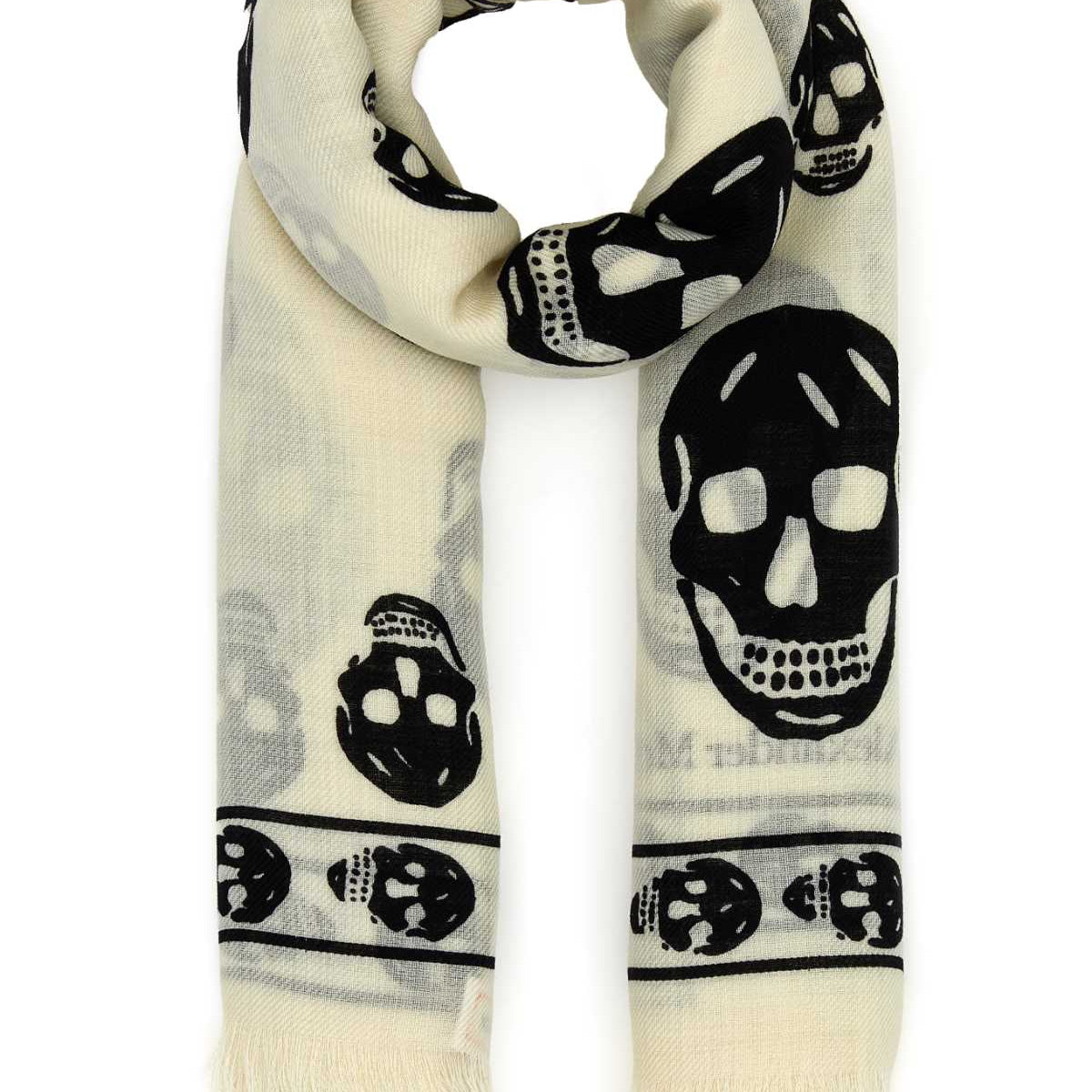 Alexander Mcqueen Women Embroidered Wool Foulard