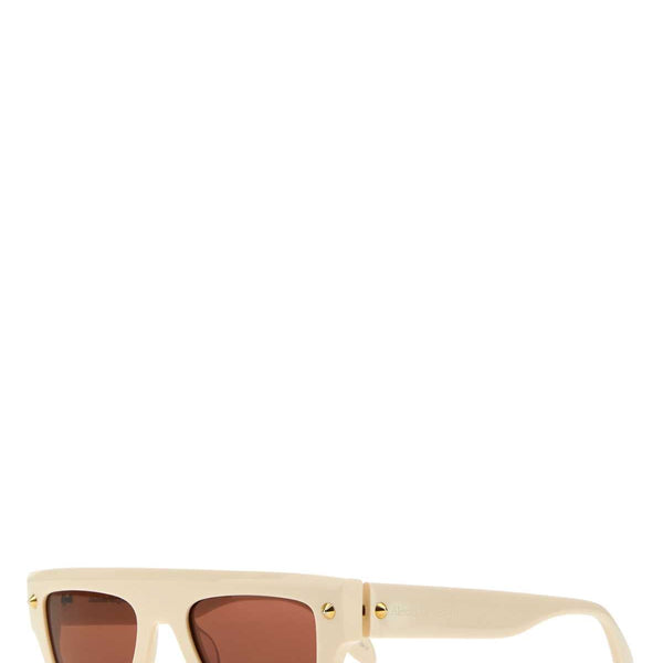 Alexander Mcqueen Women Ivory Acetate Sunglasses