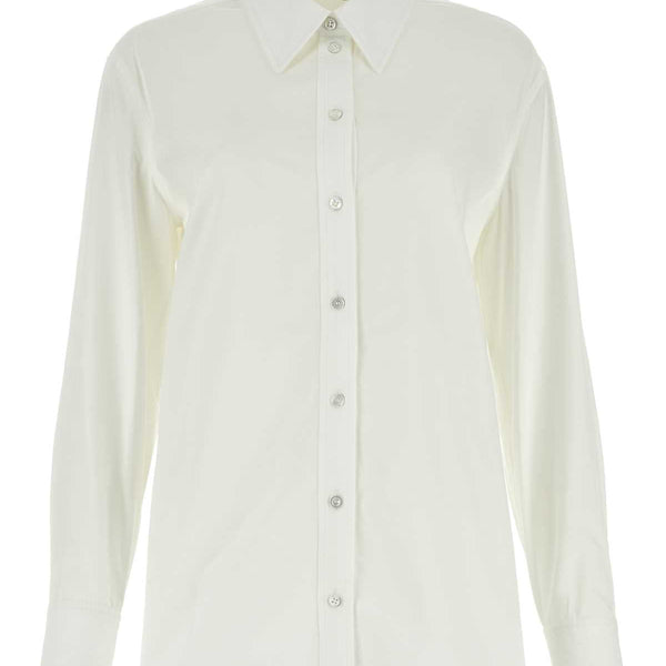 Alexander Mcqueen Women White Poplin Shirt