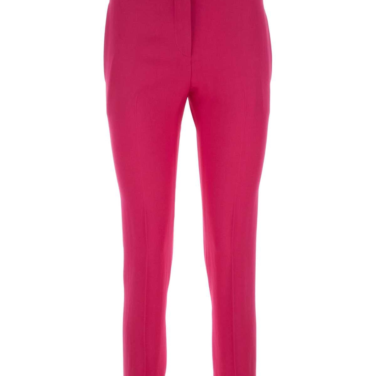 Alexander Mcqueen Women Fuchsia Crepe Pant