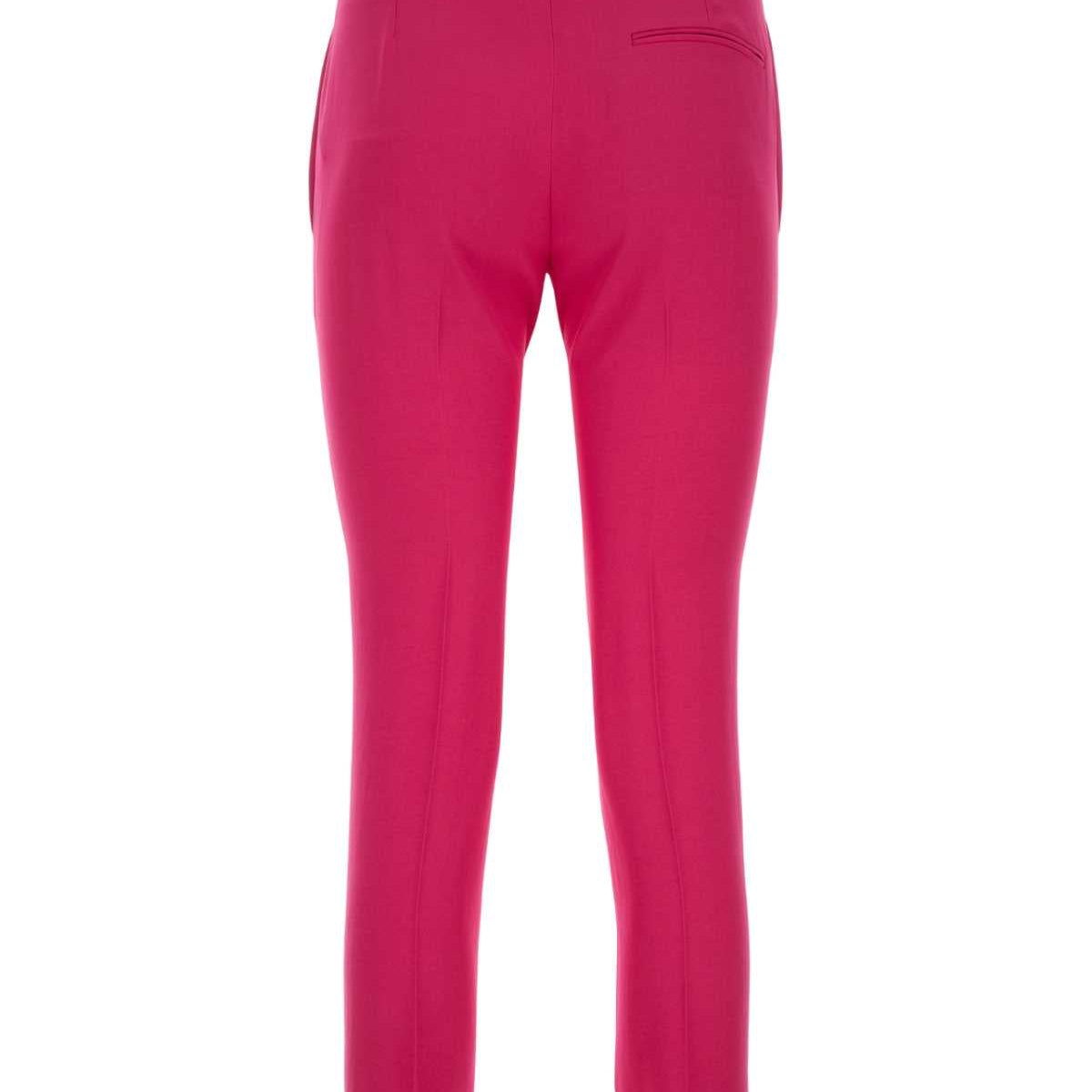 Alexander Mcqueen Women Fuchsia Crepe Pant