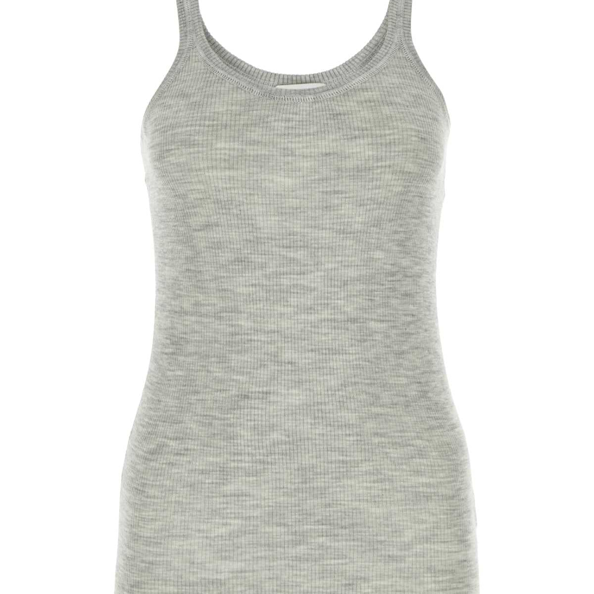 Bottega Veneta Women Melange Grey Wool Tank Top