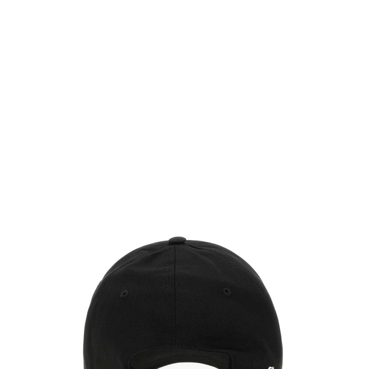 Alexander Mcqueen Men Black Cotton Varsity Skull Baseball Cap
