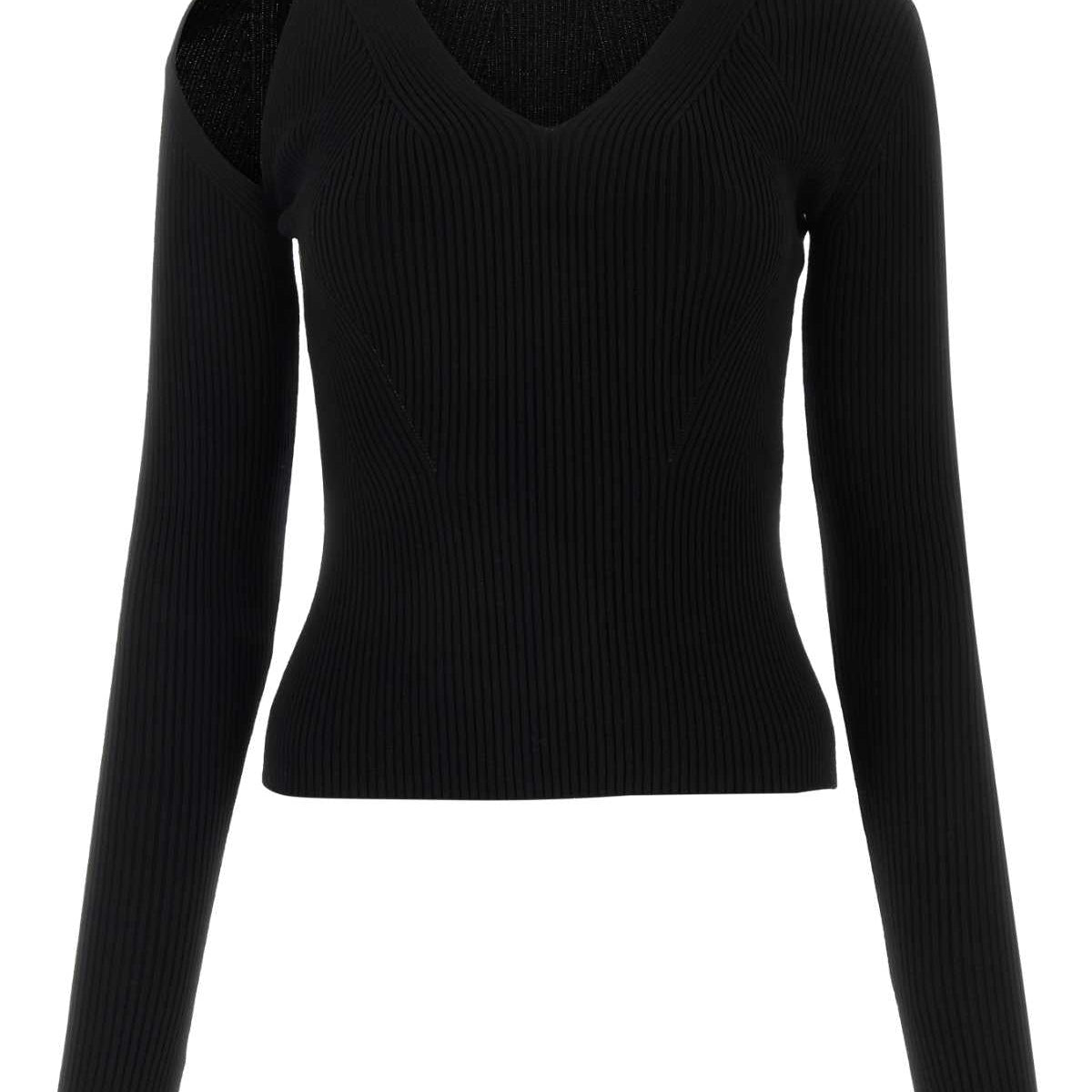 Alexander Mcqueen Women Black Wool Blend Sweater