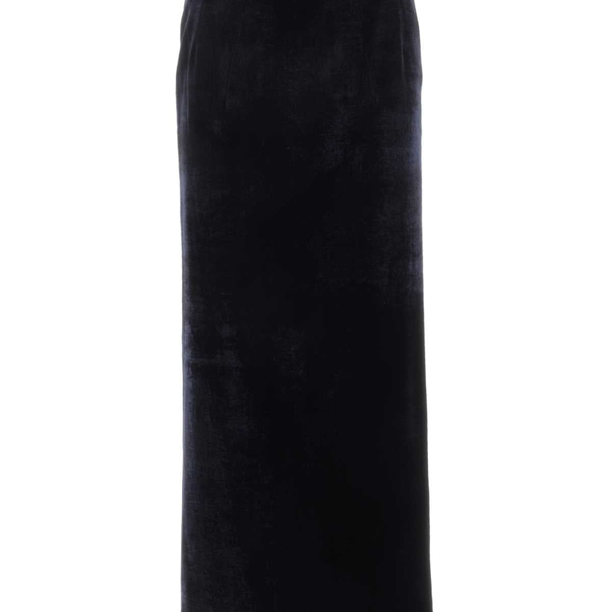 Fendi Women Midnight Blue Velvet Skirt