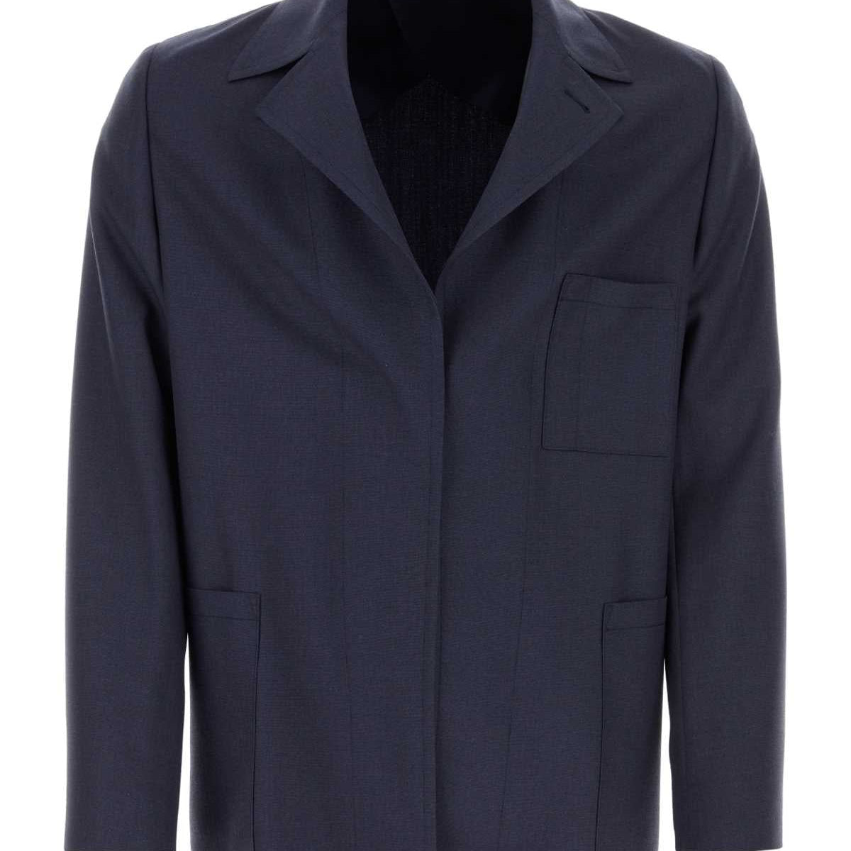 Fendi Men Blue Wool Blazer