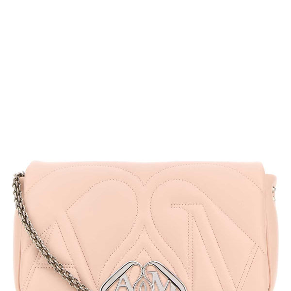 Alexander Mcqueen Women Pink Leather Small Seal Shoulder Bag