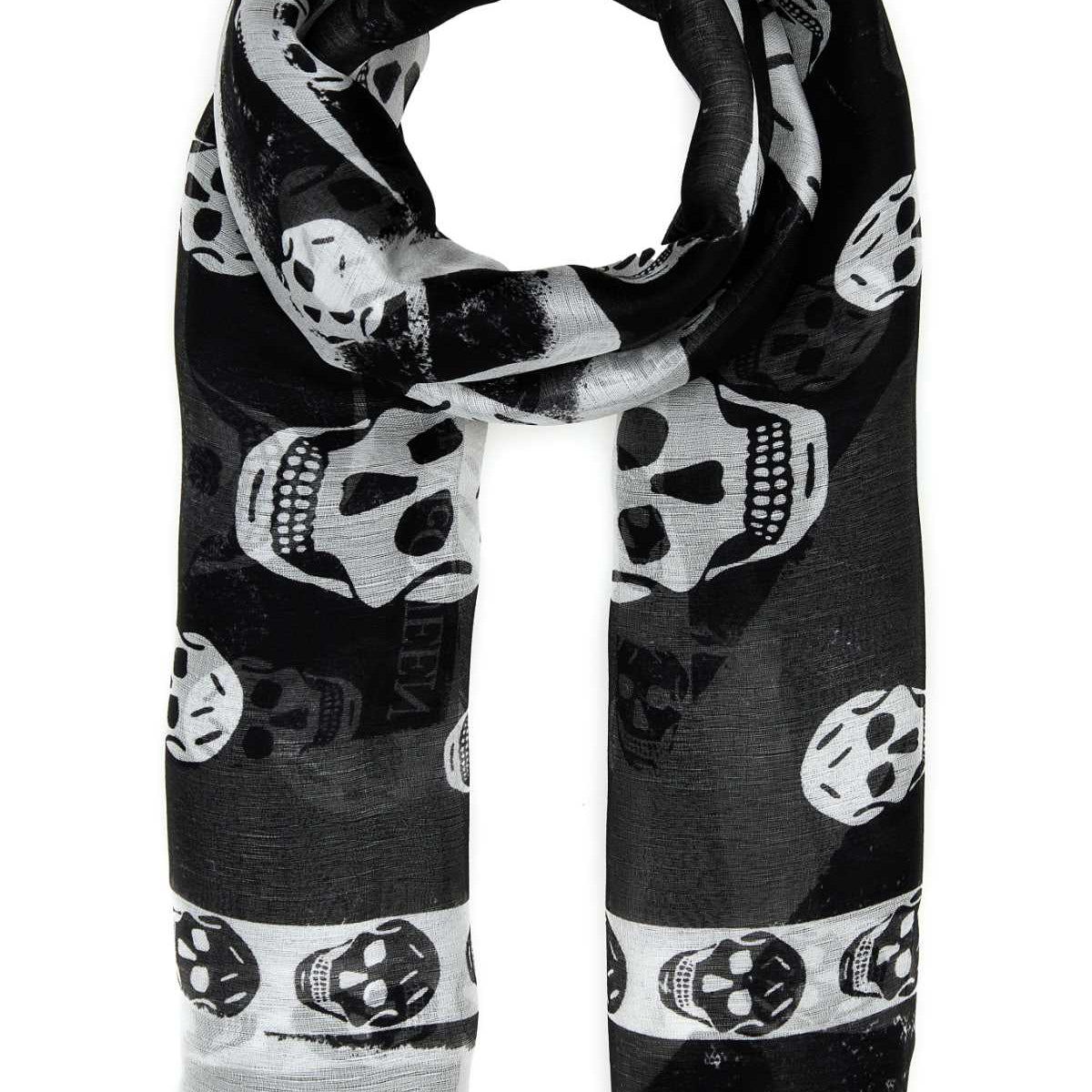 Alexander Mcqueen Women Printed Silk Foulard