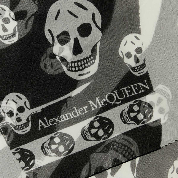 Alexander Mcqueen Women Printed Silk Foulard