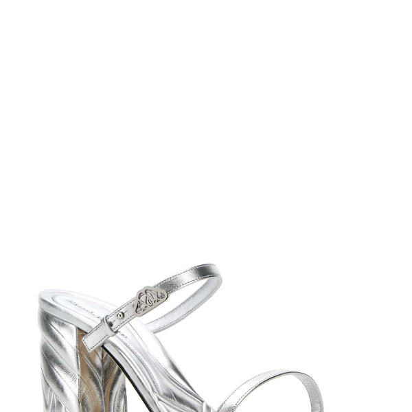 Alexander Mcqueen Women Silver Leather Seal Mules