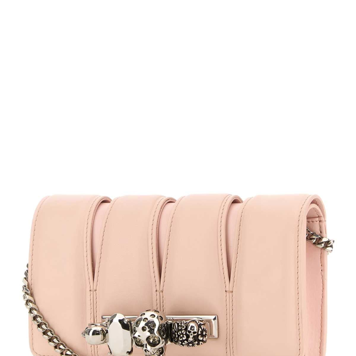 Alexander Mcqueen Women Pink Leather The Slash Clutch