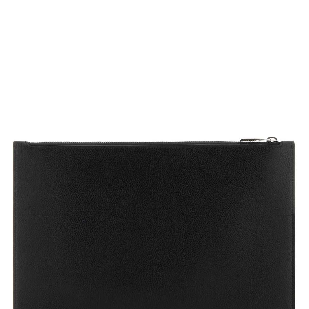 Alexander Mcqueen Men Black Leather Clutch