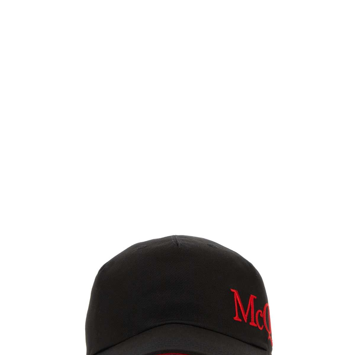 Alexander Mcqueen Men Black Cotton Baseball Hat