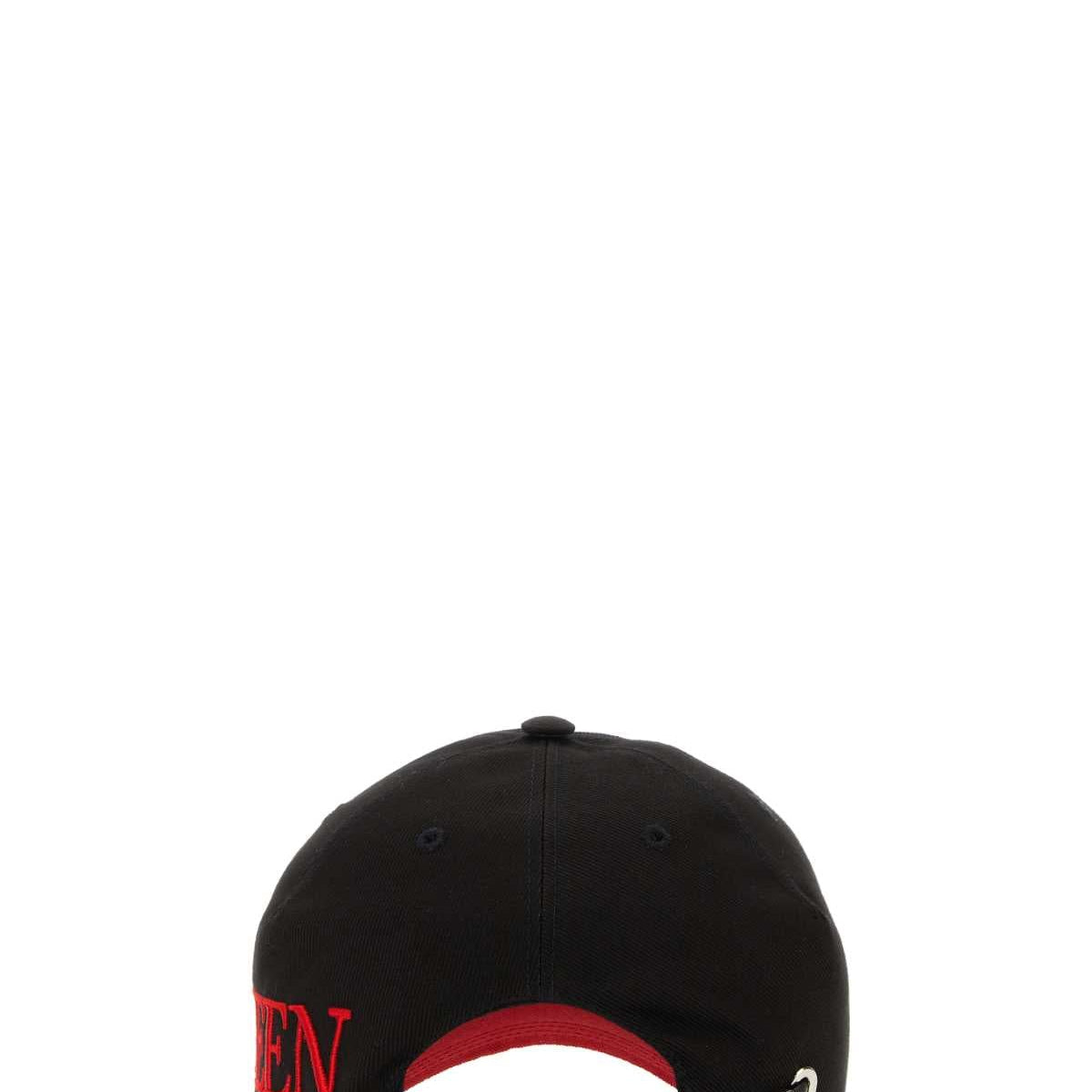 Alexander Mcqueen Men Black Cotton Baseball Hat