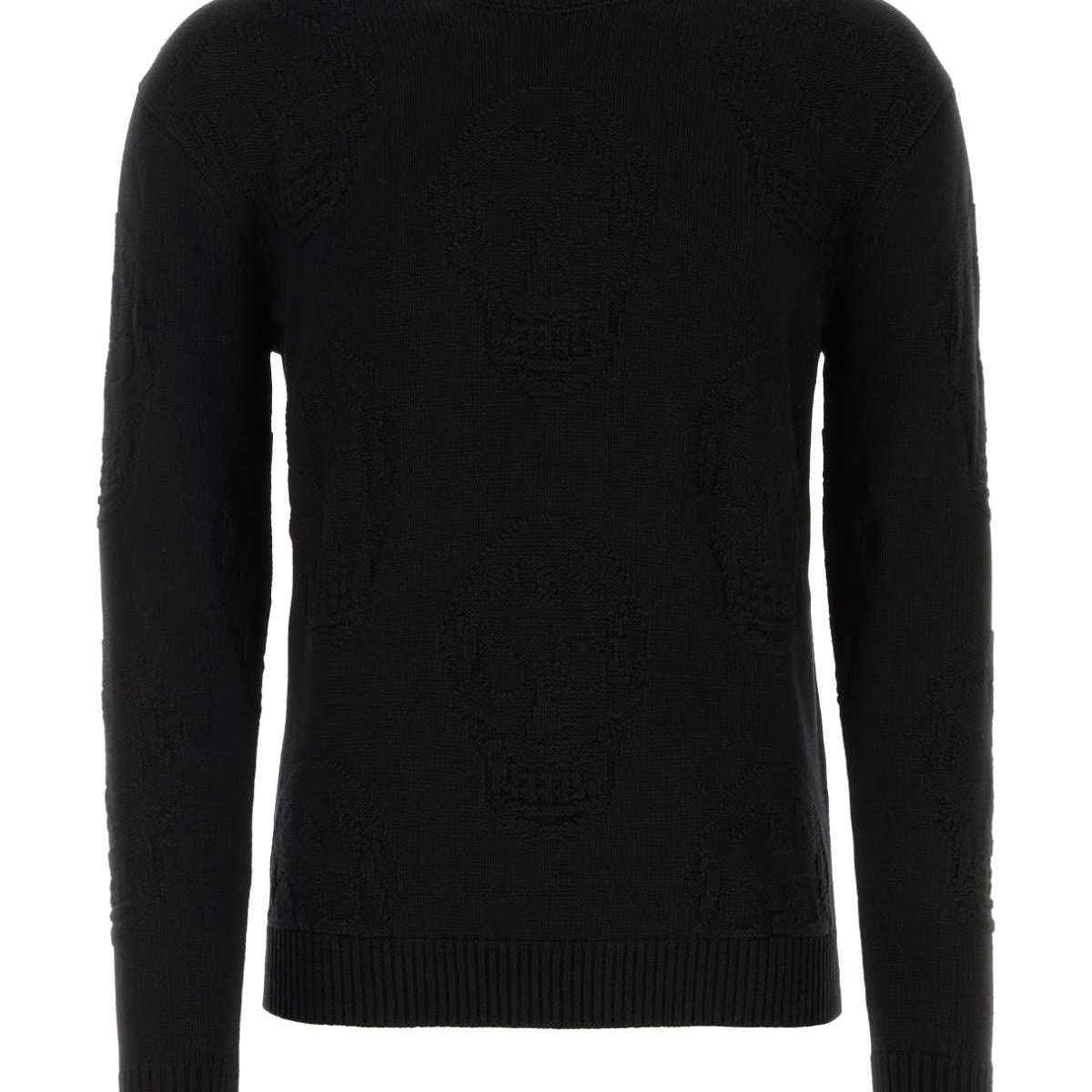 Alexander Mcqueen Men Black Cotton Sweater