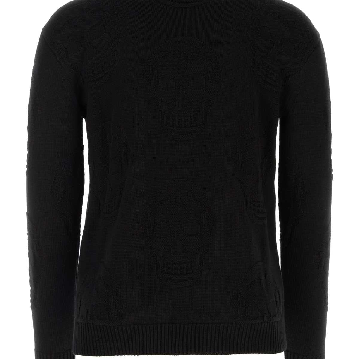 Alexander Mcqueen Men Black Cotton Sweater