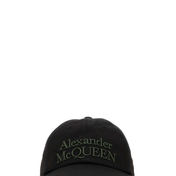 Alexander Mcqueen Men Black Cotton Baseball Cap