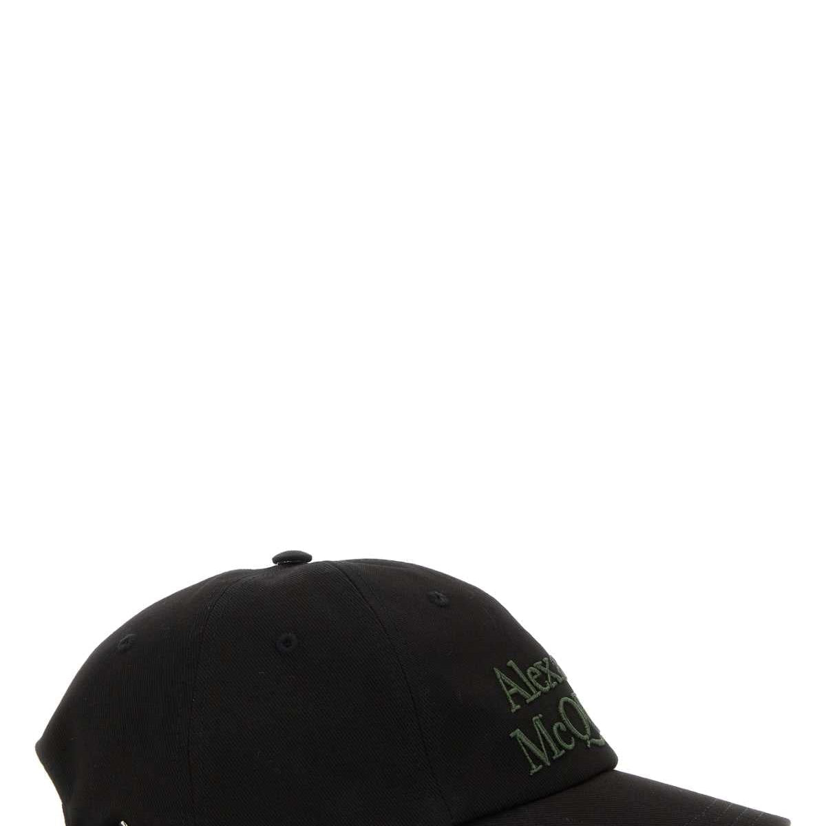 Alexander Mcqueen Men Black Cotton Baseball Cap