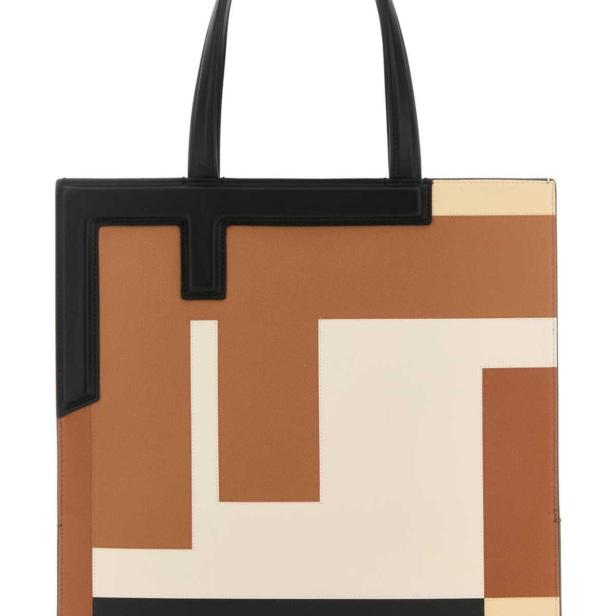 Fendi Women Multicolor Leather Medium Flip Shopping Bag