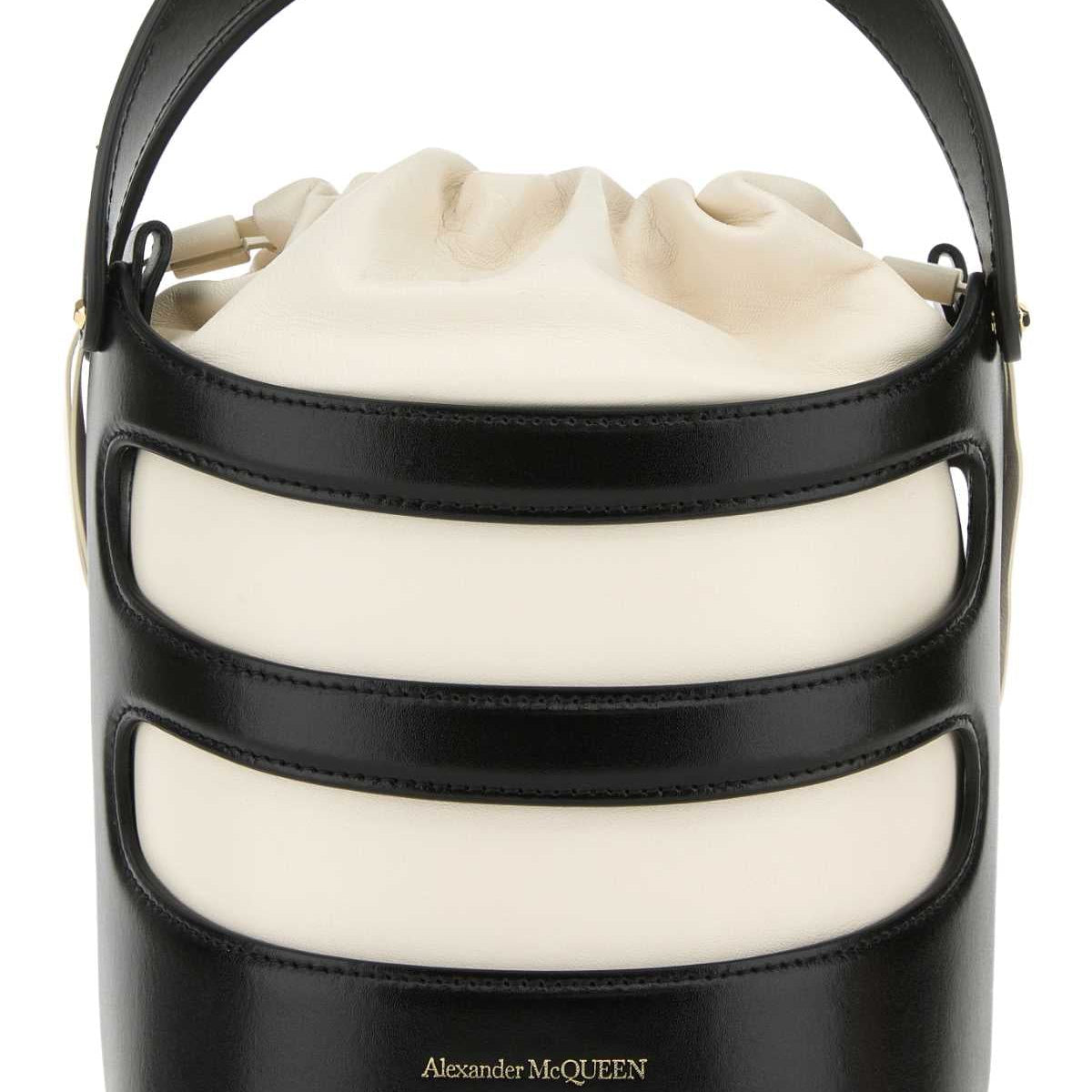 Alexander Mcqueen Women Two-Tone Leather The Rise Bucket Bag