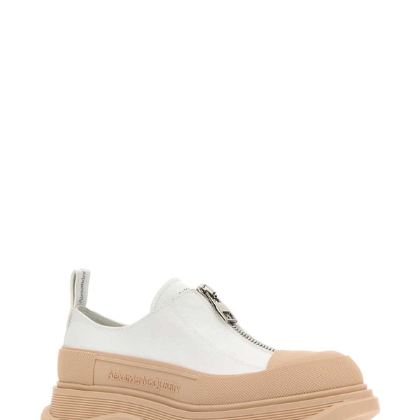 Alexander Mcqueen Women Two-Tone Canvas Tread Slick Sneakers