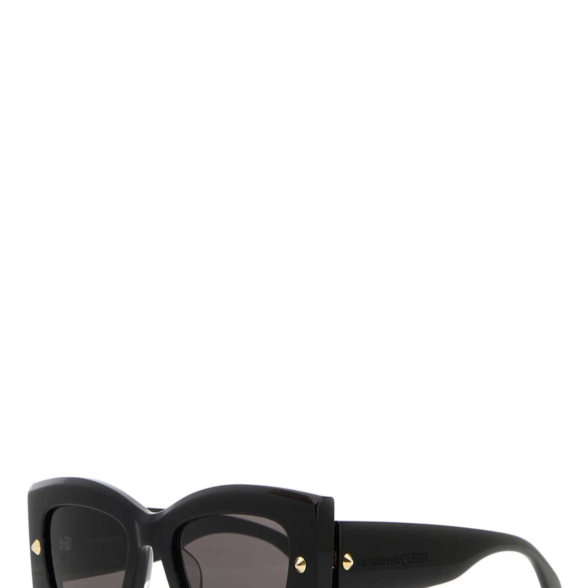 Alexander Mcqueen Women Black Acetate Sunglasses