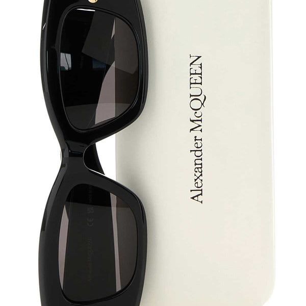 Alexander Mcqueen Women Black Acetate Sunglasses